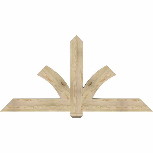 Ekena Millwork Redmond Rough Sawn Timber Gable Bracket, Douglas Fir, 72"W x 36"H x 4"D x 6"F, 12/12 Pitch GBW072X36X0406RED00RDF - main